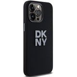 DKNY Liquid Silicone Metal Logo iPhone 15 Pro Case - Black