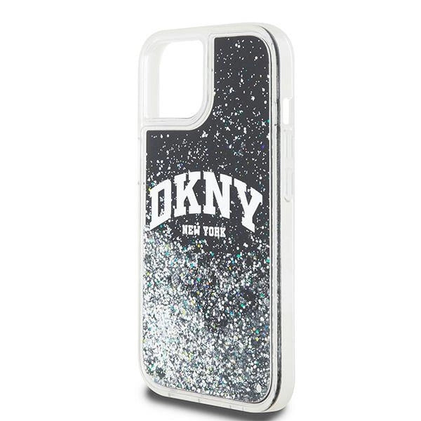 DKNY Liquid Glitter Big Logo iPhone 15 Plus / 14 Plus Case - Black