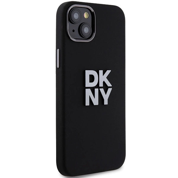 DKNY Liquid Silicone Metal Logo case for iPhone 15 Plus / 14 Plus - black