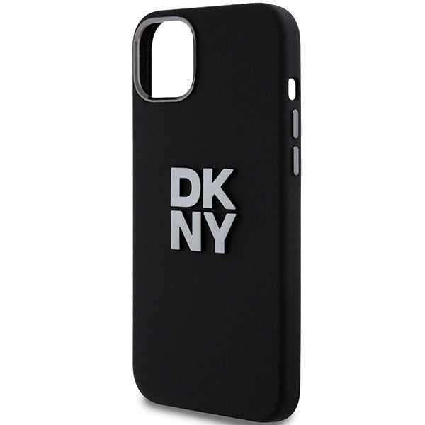 DKNY Liquid Silicone Metal Logo case for iPhone 15 Plus / 14 Plus - black