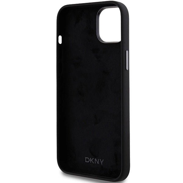 DKNY Liquid Silicone Metal Logo case for iPhone 15 Plus / 14 Plus - black