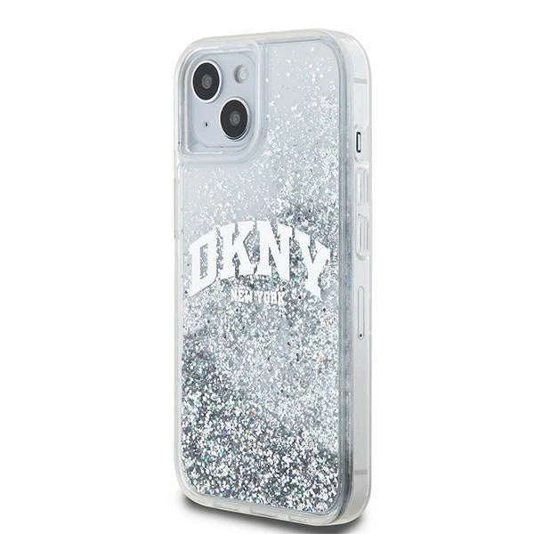 DKNY Liquid Glitter Big Logo case for iPhone 15 / 14 / 13 - white