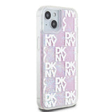 DKNY Liquid Glitter Multilogo case for iPhone 15 / 14 / 13 - pink