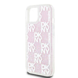 DKNY Liquid Glitter Multilogo case for iPhone 15 / 14 / 13 - pink