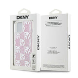 DKNY Liquid Glitter Multilogo case for iPhone 15 / 14 / 13 - pink