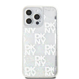 DKNY Liquid Glitter Multilogo case for iPhone 15 Pro Max - white