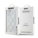 DKNY Liquid Glitter Multilogo case for iPhone 15 Pro Max - white