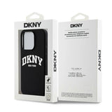 DKNY Liquid Silicone White Printed Logo MagSafe Case for iPhone 13 Pro / 13 - Black