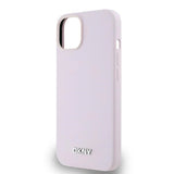 DKNY Liquid Silicone Small Metal Logo MagSafe Case for iPhone 14/15/13 - Pink