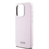 DKNY Liquid Silicone Small Metal Logo MagSafe case for iPhone 15 Pro - pink