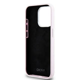 DKNY Liquid Silicone Small Metal Logo MagSafe case for iPhone 15 Pro - pink