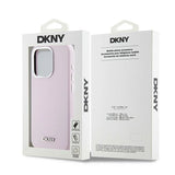 DKNY Liquid Silicone Small Metal Logo MagSafe case for iPhone 15 Pro - pink