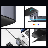 Joyroom JR-TCM02 Multiport GaN Charger 65W EU 4x USB-C 2x USB-A - Dark Gray