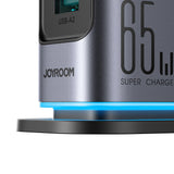 Joyroom JR-TCM02 multi-port GaN oplader 65W EU 4x USB-C 2x USB-A - mørkgrå