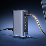 Joyroom JR-TCM02 multi-port GaN oplader 65W EU 4x USB-C 2x USB-A - mørkgrå
