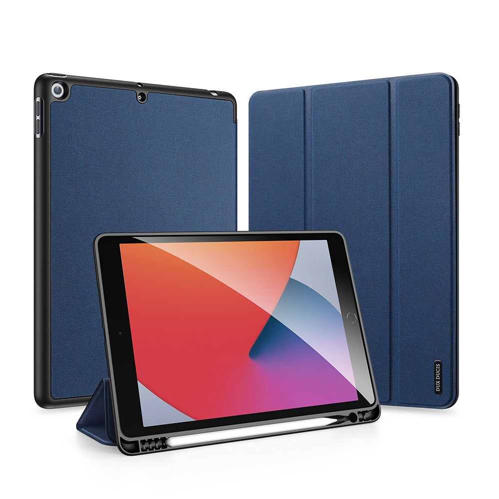 Dux Ducis Domo case med flap og smart sleep til iPad 7 / 8 / 9 10,2'- blå