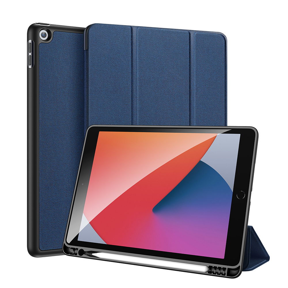Dux Ducis Domo case med flap og smart sleep til iPad 7 / 8 / 9 10,2'- blå