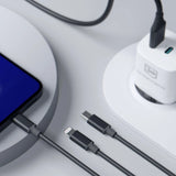 3mk Hyper Cable 3in1 USB-A - USB-C / USB-C - micro USB - Lightning 1,5m - sort