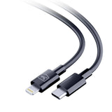 3mk Hyper Cable USB-C / Lightning 20W 1.2m - sort