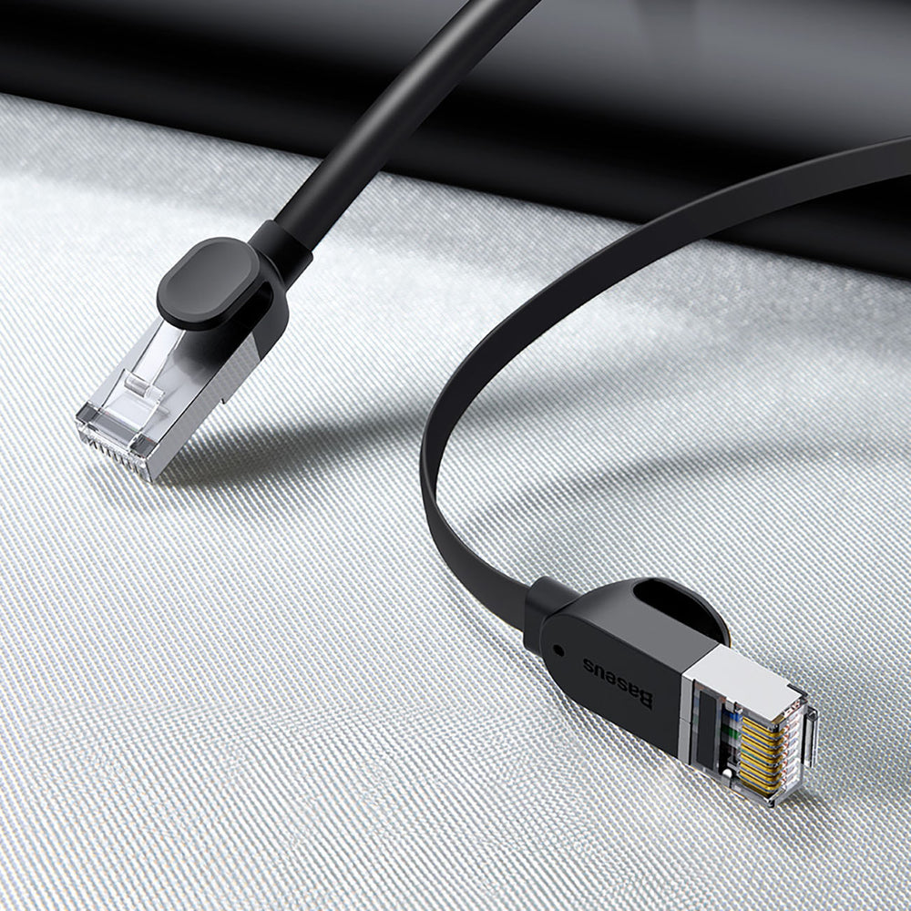 Baseus High Speed Flat Ethernet CAT6 RJ45 netværkskabel 1m - sort