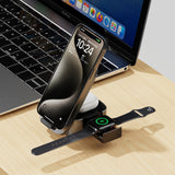 Dudao A11Pro+ 15W 3in1 induktiv oplader til telefon/smartwatch/hovedtelefoner - sort