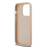 DKNY Leather Checkered Mono Pattern & Printed Stripes case for iPhone 14 Pro - pink