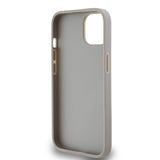DKNY Leather Mono Stripe & Metal Logo case for iPhone 15 / 14 / 13 - beige