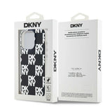 DKNY IML Checkered Mono Pattern case for iPhone 15 Pro - black