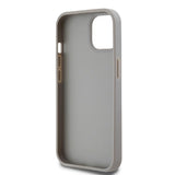 DKNY Leather Mono Stripe & Metal Logo case for iPhone 15 / 14 / 13 - beige