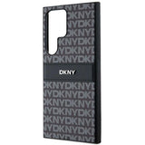 DKNY Leather Mono Stripe & Metal Logo case for Samsung Galaxy S24 Ultra - black