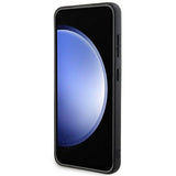 DKNY Leather Mono Stripe & Metal Logo case for Samsung Galaxy S24+ - black