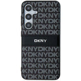 DKNY Leather Mono Stripe & Metal Logo case for Samsung Galaxy S24 - black