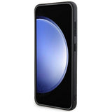 DKNY Leather Mono Stripe & Metal Logo case for Samsung Galaxy S24 - black