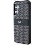 DKNY Leather Mono Stripe & Metal Logo case for Samsung Galaxy S24 - black
