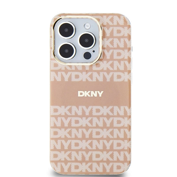 DKNY IML Mono & Stripe MagSafe case for iPhone 13 Pro Max - pink