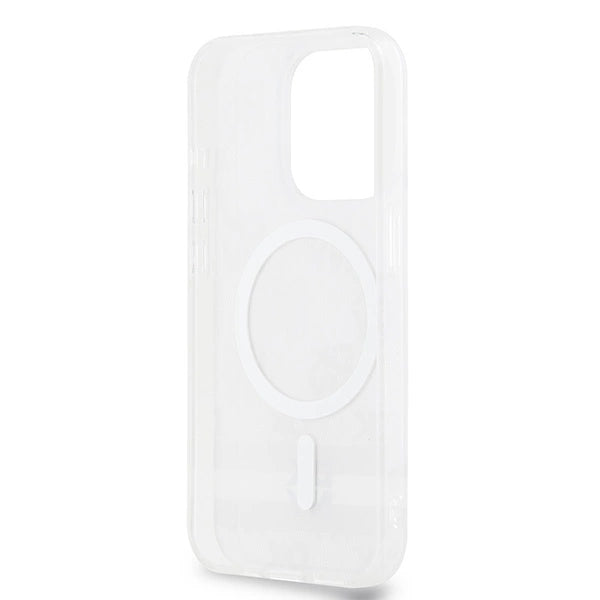 DKNY IML Checkered Mono Pattern & Printed Stripes MagSafe case for iPhone 14 Pro - beige