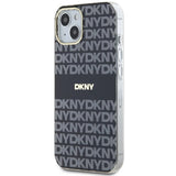 DKNY IML Mono & Stripe MagSafe Case for iPhone 15/14/13 - Black