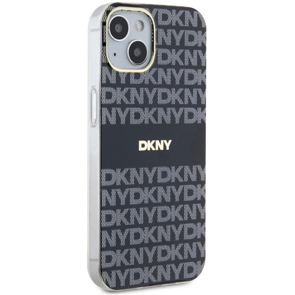 DKNY IML Mono & Stripe MagSafe Case for iPhone 15/14/13 - Black