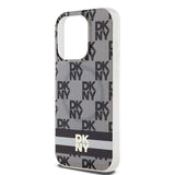 DKNY IML Checkered Mono Pattern & Printed Stripes MagSafe Case for iPhone 14 Pro Max - Black