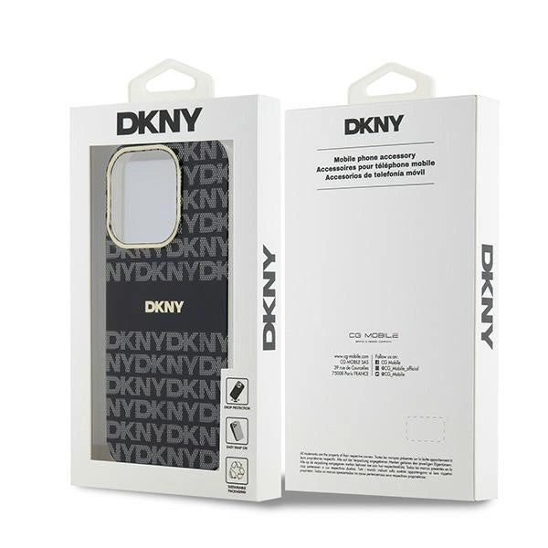 DKNY IML Mono & Stripe MagSafe case for iPhone 14 Pro Max - black