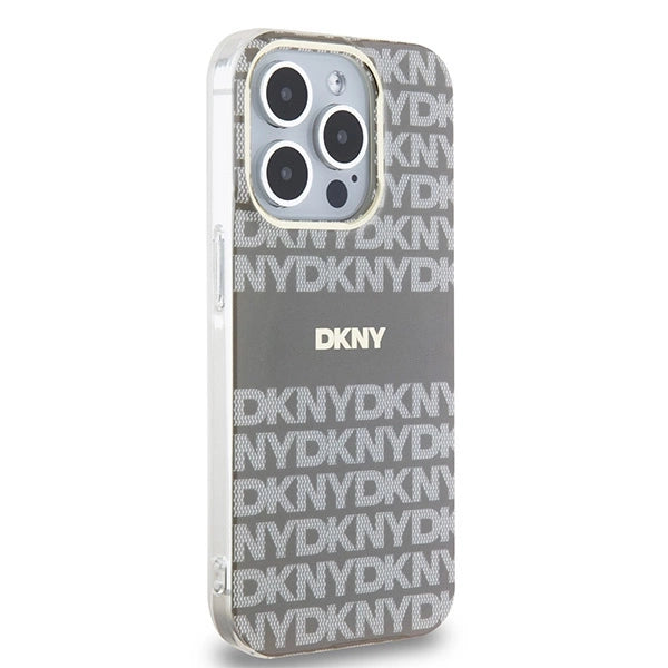 DKNY IML Mono & Stripe MagSafe case for iPhone 15 Pro - beige