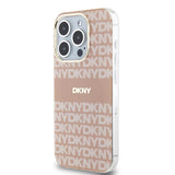 DKNY IML Mono & Stripe MagSafe case for iPhone 15 Pro - pink
