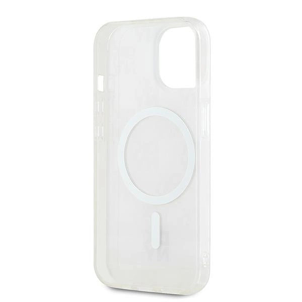 DKNY IML Checkered Mono Pattern & Printed Stripes MagSafe case for iPhone 15 / 14 / 13 - pink