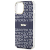DKNY IML Mono & Stripe MagSafe case for iPhone 15 / 14 / 13 - blue