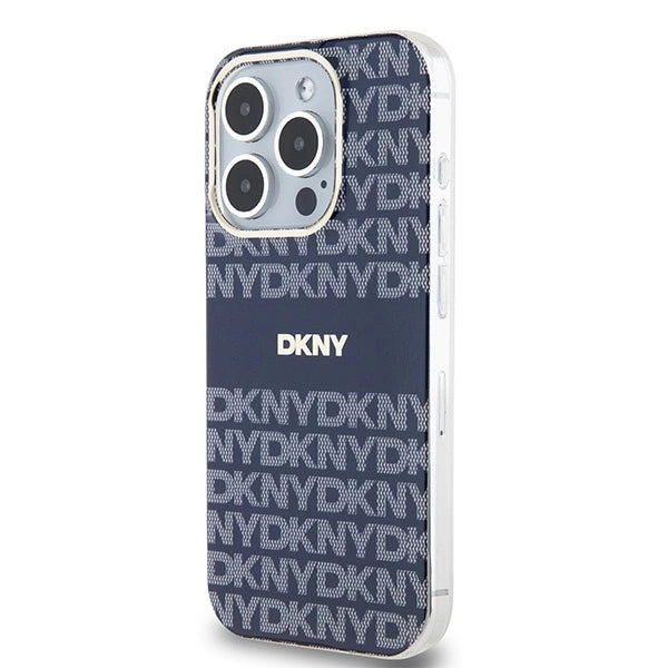 DKNY IML Mono & Stripe MagSafe case for iPhone 15 Pro Max - blue