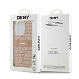 DKNY IML Mono & Stripe MagSafe case for iPhone 15 Pro Max - pink