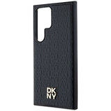 DKNY Leather Pattern Metal Logo MagSafe case for Samsung Galaxy S24 Ultra - black