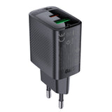 Acefast A78 Charger Network GaN USB-A / USB-C PD 20W - sort
