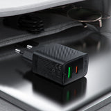Acefast A78 Charger Network GaN USB-A / USB-C PD 20W - sort