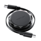 Acefast C13-03 USB-C - USB-C 60W Kabel tiltrækbar - sort